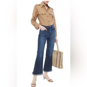 J Brand Julia Frayed High-Rise Flared Jeans❤️